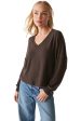 Michael Stars Vic Relaxed V-neck Pullover in Java on Sale