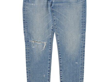 Moussy Denim Depew Skinny Jeans in Light Blue on Sale