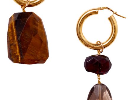 Chan Luu Voyage Hoops in Tiger s Eye Mix on Sale