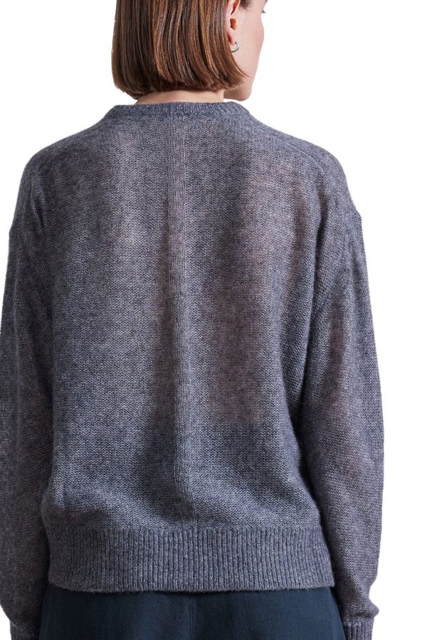 Apiece Apart Softest Tissue Weight Sweater in Charcoal For Sale