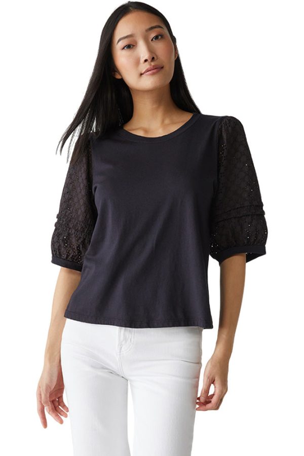 Michael Stars Maisie Eyelet Top Online Sale