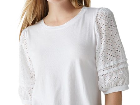 Michael Stars Maisie Eyelet Top Online Sale