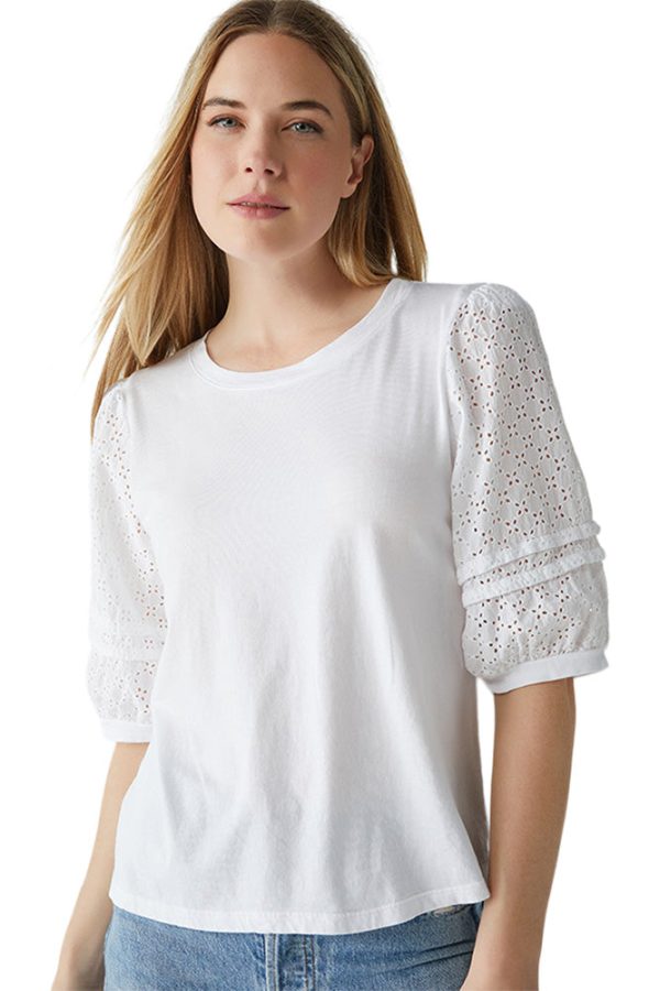 Michael Stars Maisie Eyelet Top Online Sale