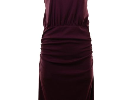 Michael Stars Pippa Gathered Empire Midi Dress in Beetroot Online Sale