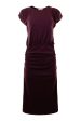 Michael Stars Pippa Gathered Empire Midi Dress in Beetroot Online Sale