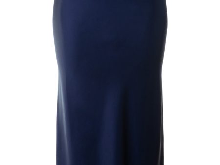 Saint Art Talia Charmeuse Maxi Skirt in Midnight Online Sale