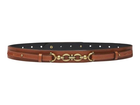 Frame Denim Equestrian Belt in Cognac Online