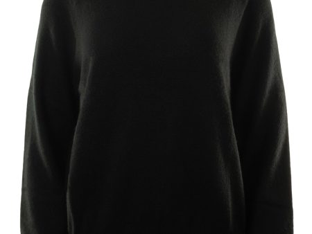 White & Warren Cashmere Rib Trim Standneck in Black For Discount