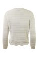 Autumn Cashmere Mesh Crew Sweater w  Scalloped Edge in Bleach White Sale