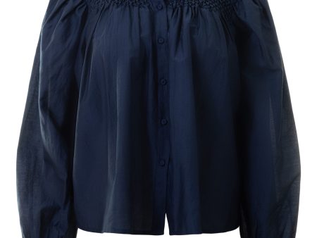 Ulla Johnson Soffia Blouse in Midnight Discount