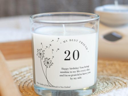 Best Friend Birthday Gift Personalized Dandelion Birth Year Candle Fashion