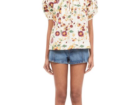 Ulla Johnson Loli Top in White Iris For Sale