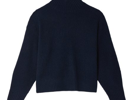 White & Warren Cashmere Waffle Standneck Discount