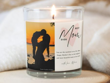 Personalised Photo  Best Mom ever  Candle- Personalized Gifts Discount