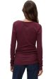 Michael Stars Clarke Ruched Tee in Beetroot Sale