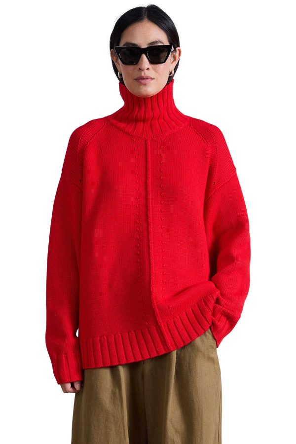 Apiece Apart Ida Turtleneck in Dragon Fruit For Cheap