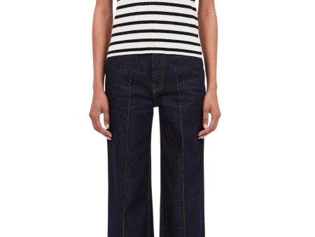 Ulla Johnson Ottilie Top in Noir Stripe Online Hot Sale