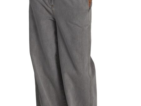 Saint Art Amber Wide-leg Denim Pant in Powder Grey Cheap