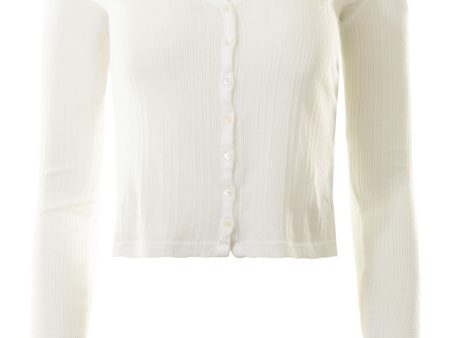 Velvet Drew Cardigan in White Online