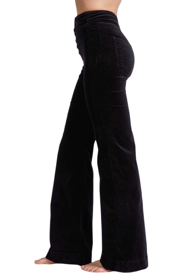 ASKK NY Brighton Wide Leg in Black Velvet Fashion