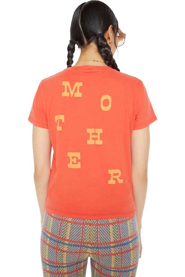 MOTHER Denim The Goodie Goodie Tshirt in Half A Block Jogging Club on Sale