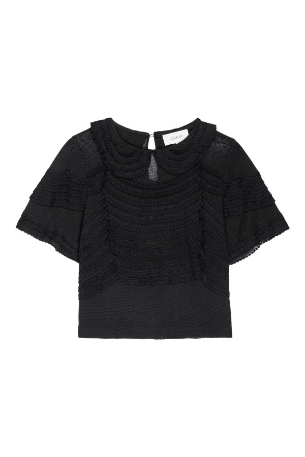 The Great Rosebud Top in Black Sale