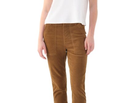 AMO Denim Corduroy Easy Army Trousers in Walnut Hot on Sale