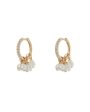 Apres Jewelry Pearl Cluster Huggies in 14kt Yellow Gold Sale