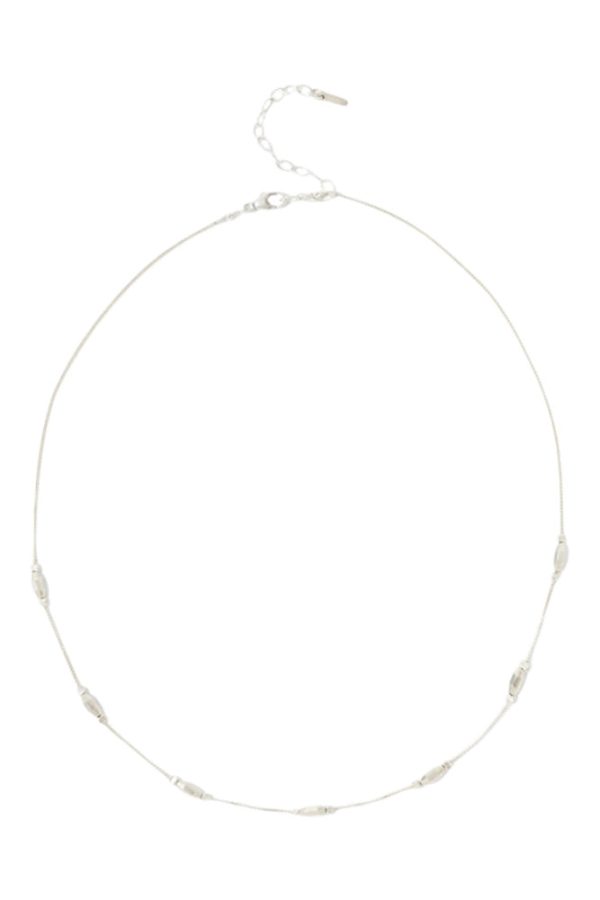 Chan Luu Faceted Bead Necklace in Silver For Cheap