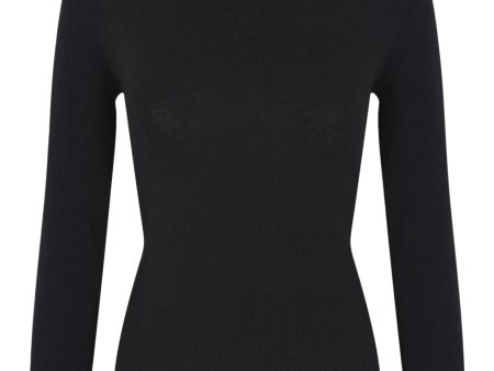 Kujten Bibitu Cashmere Turtleneck Sweater in Noir Hot on Sale