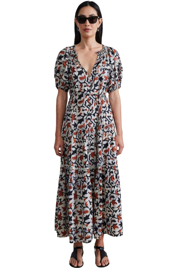 Apiece Apart Uva Maci Dress in La Vid Batik Spice Hot on Sale