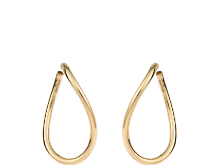 CURVED OVAL HOOP EARRINGS Online now