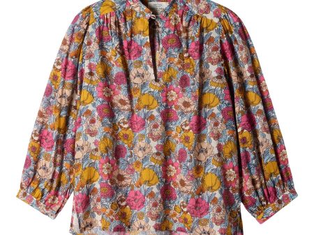 Trovata Birds of Paradis Bailey Blouse in Dawn Fleurettes Cheap