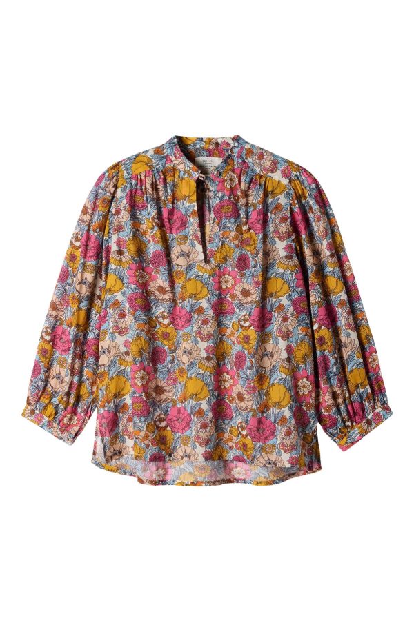 Trovata Birds of Paradis Bailey Blouse in Dawn Fleurettes Cheap