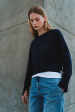 Saint Art Elodie Layered Crewneck Sweater in Navy Supply