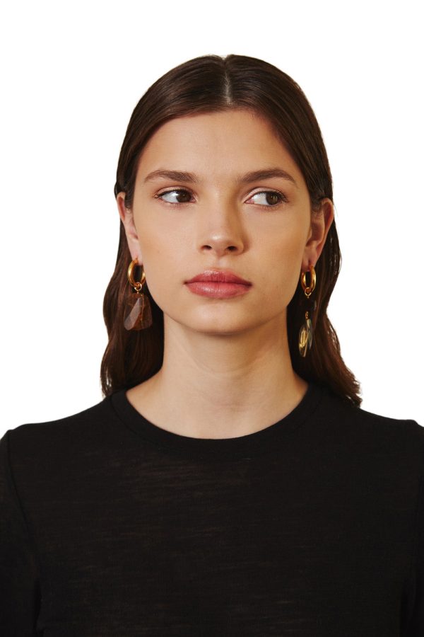 Chan Luu Voyage Hoops in Tiger s Eye Mix on Sale