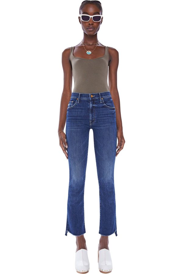 MOTHER Denim The Insider Crop Step Fray
 in Teaming Up Cheap