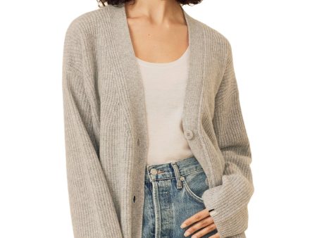 One Grey Day Pacific Cashmere Cardigan in Heather Grey For Discount