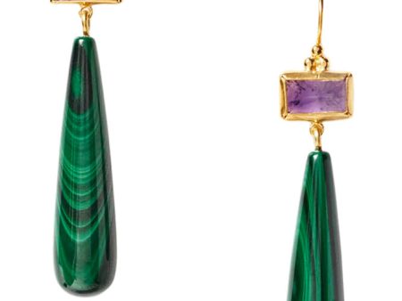 Chan Luu Messina Earrings Malachite Mix Hot on Sale