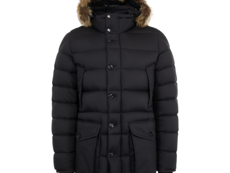 Clunye Hooded Mid-Length Down Jacket (Mens) For Sale