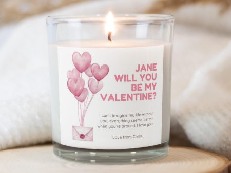 Be My Valentine Personalized Candle For Discount