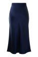 Saint Art Talia Charmeuse Maxi Skirt in Midnight Online Sale