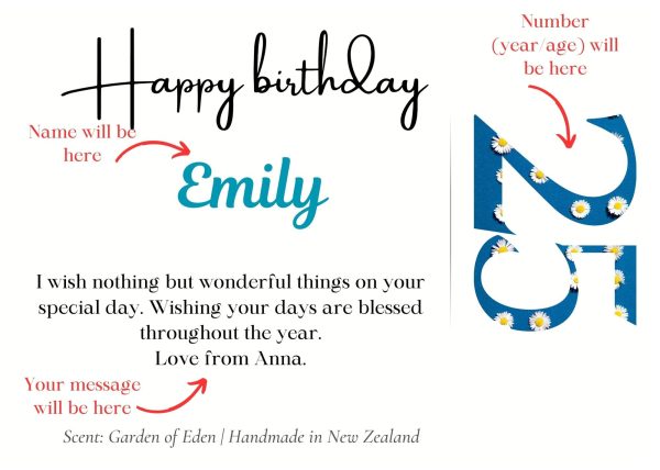 Birthday Gift Personalized Birth Year - Name Candle For Discount