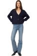 One Grey Day Aster Cardigan in Navy For Sale