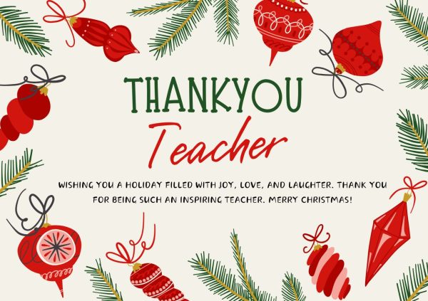 Thank You Teacher  Christmas Personalized Photo Candles Supply