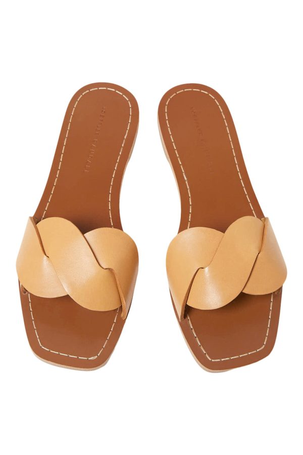 Loeffler Randall Willajo Flat Sandal in Honey Discount