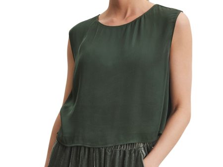 Velvet Bonny Satin Top in Marsh Online Sale