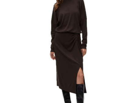 Michael Stars Lila Blouson Midi Dress in Java Supply