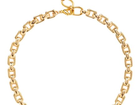 Chan Luu Ellis Chain Link Necklace in Yellow Gold For Sale