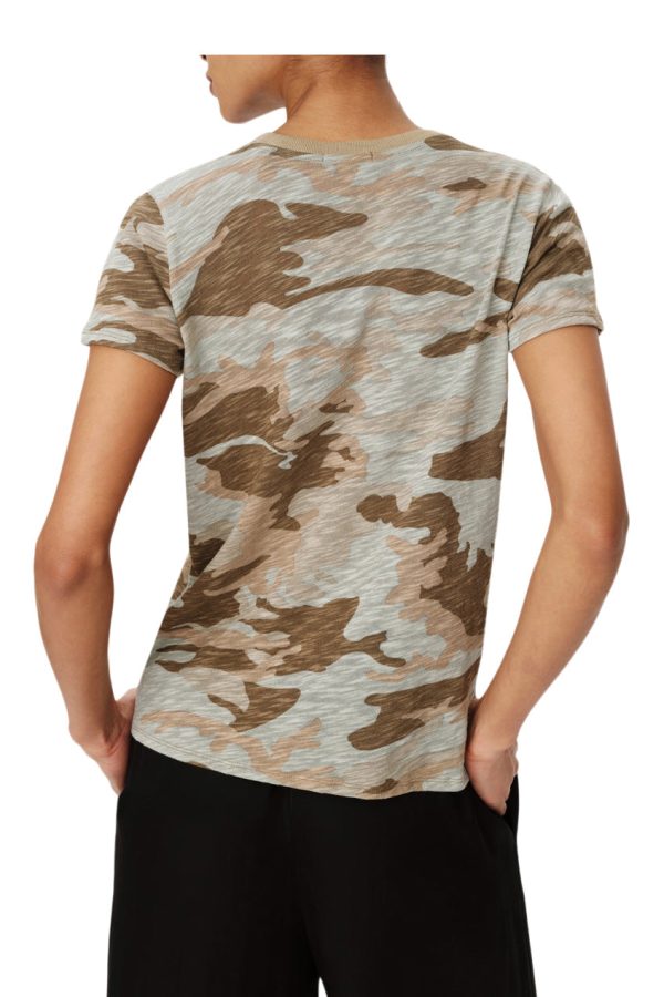 ATM Slub Jersey Camo Schoolboy Short Sleeve Crew Neck Tee in Faded Army-Multi Hot on Sale